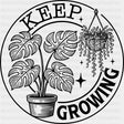 Keep Growing - Plants DTF Transfers ready2transfer Dark Color Design (See Imaging)