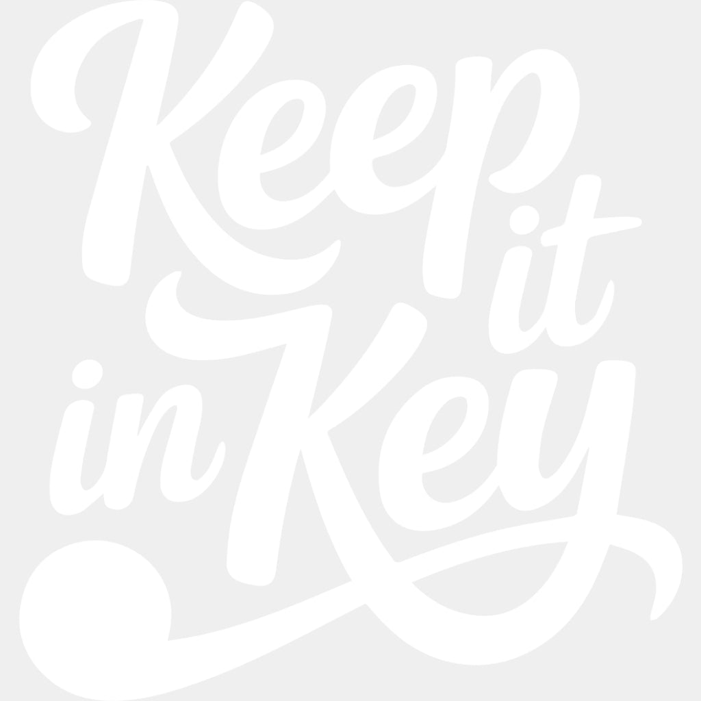 Keep It In Key - Music DTF Transfers ready2transfer Light Color Design (See Imaging)
