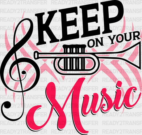 Keep On Your Music - Singing Dtf Heat Transfer Adult Unisex S & M (10’’) / Dark Color Design