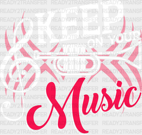 Keep On Your Music - Singing Dtf Heat Transfer Adult Unisex S & M (10’’) / Light Color Design