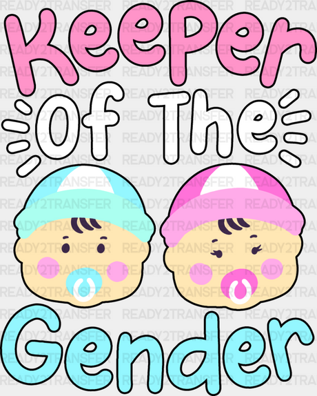 Keeper Of The Gender Baby - Reveal Dtf Heat Transfer Adult Unisex S & M (10’’) / Dark Color