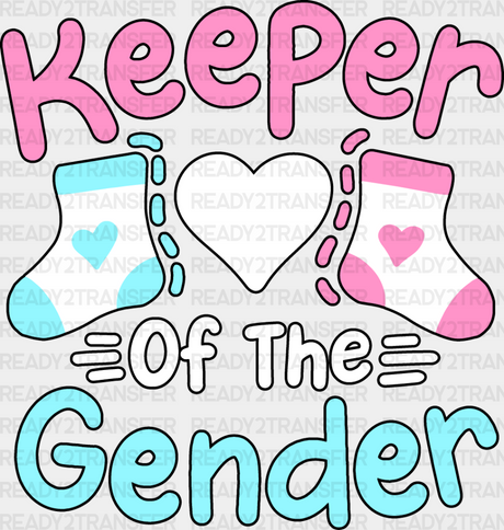 Keeper Of The Gender Socks - Reveal Dtf Heat Transfer Adult Unisex S & M (10’’) / Dark Color