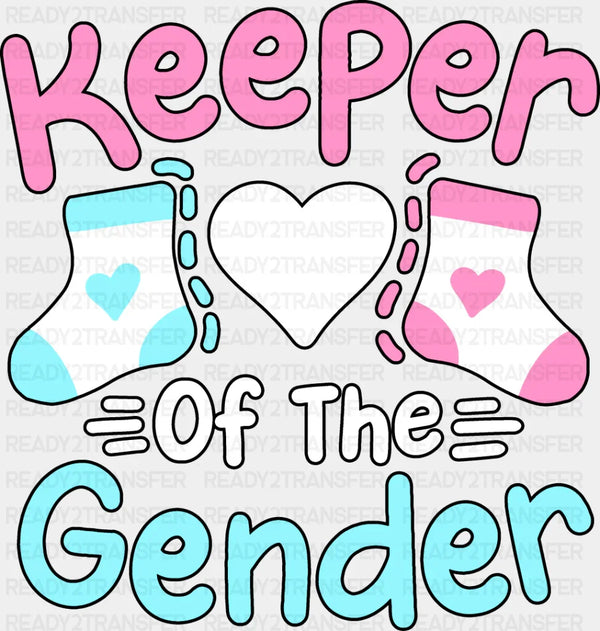 Keeper Of The Gender Socks - Gender Reveal DTF heat transfer