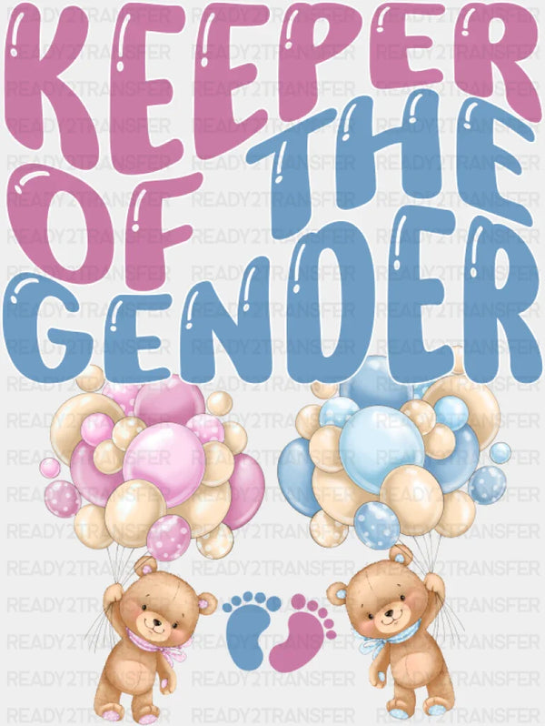 Keeper Of The Gender Teddy Bear - Gender Reveal DTF Transfer