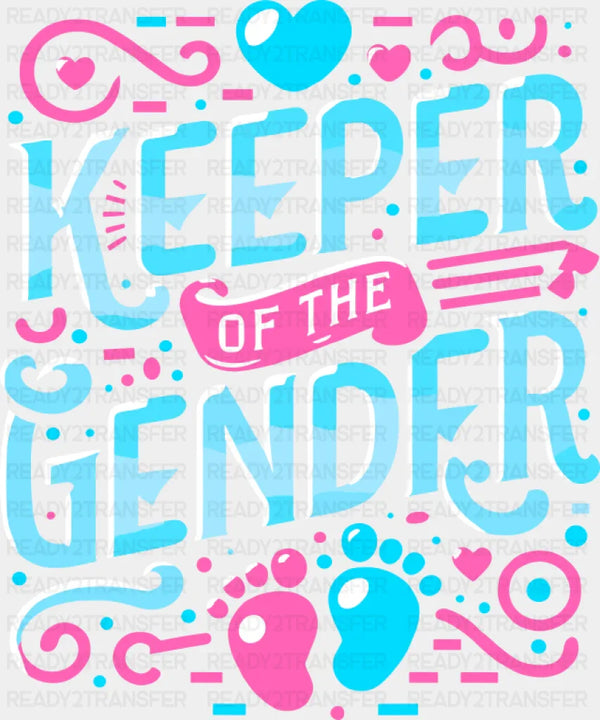Keeper Of The Gender Vintage Design - Gender Reveal DTF Transfer