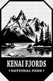 Kenai Fjords National Park Design - National Parks DTF Transfers ready2transfer Black