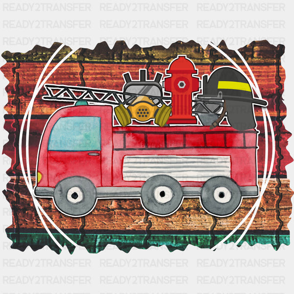 Kid Fire Truck - Fire Department DTF Transfers