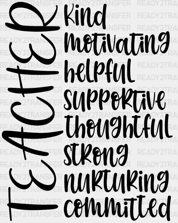 Kind Motivating Helpful Supportive DTF Transfer