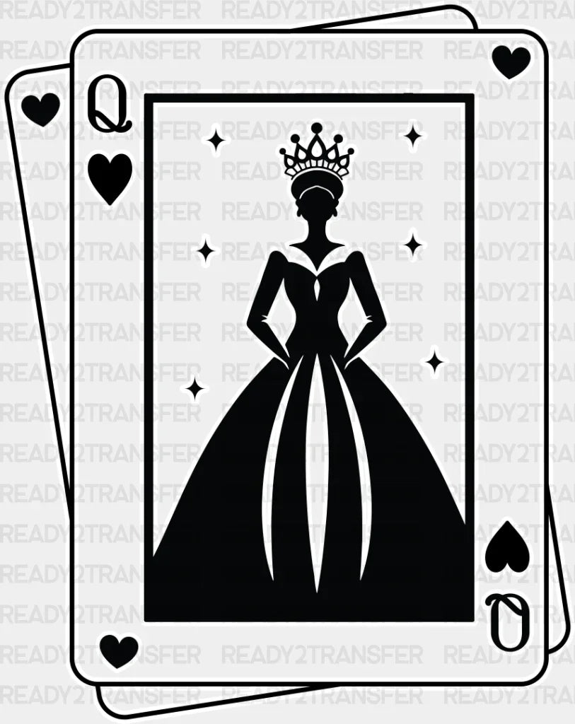 King And Queen Cards - King-Queen Dtf Heat Transfer Adult Unisex S & M (10’’) / Light Color