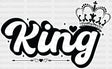 King And Queen Crown - King-Queen Dtf Heat Transfer Adult Unisex S & M (10’’) / Dark Color