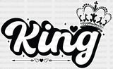 King And Queen Crown - King-Queen Dtf Heat Transfer Adult Unisex S & M (10’’) / Dark Color