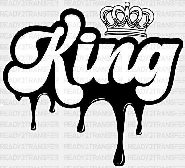 King and Queen Dripping Design - King-Queen DTF heat transfer