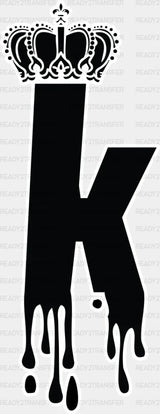 King And Queen Initials - King-Queen Dtf Heat Transfer Adult Unisex S & M (10’’) / Dark Color
