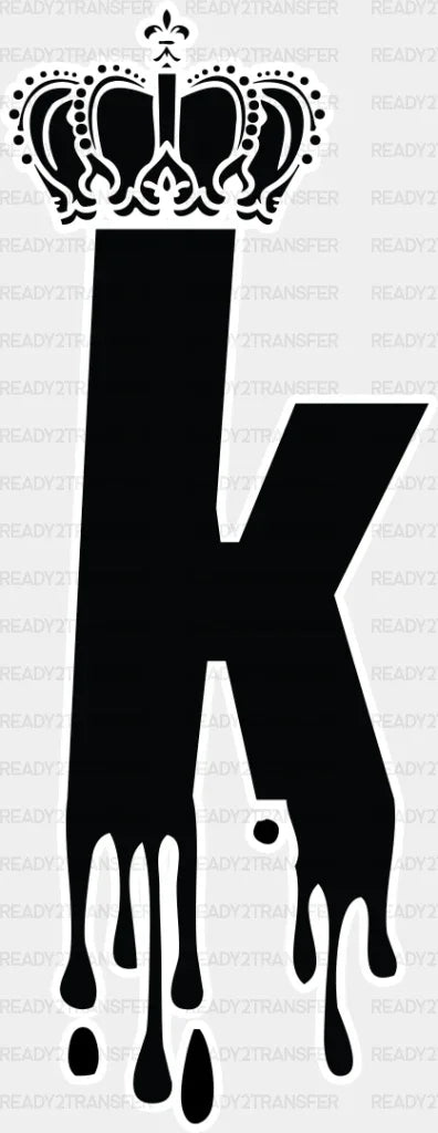 King And Queen Initials - King-Queen DTF heat transfer