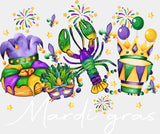 King Cake Mask Lobster - Mardi Gras DTF Transfer Adult Unisex - S & M (10’’) / Light Color Design (See Imaging)