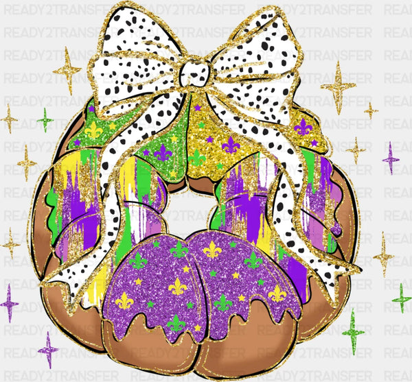 King Cake Ribbon - Mardi Gras DTF Transfer