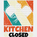 Kitchen Closed - Pickleball DTF Heat Transfer ready2transfer Black