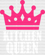 Kitchen Queen - Cooking Dtf Heat Transfer Adult Unisex S & M (10’’) / Light Color Design (See