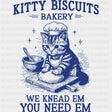 Kitty Biscuits Bakery - Baking DTF Transfers - Adult Unisex - S & M (10’’) / Dark Color Design (See Imaging)