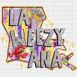 La Weezyy Ana Louisiana Map - Mardi Gras DTF Transfers ready2transfer