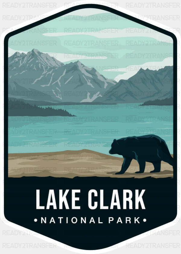 Lake Clark National Park Colorful Design - National Parks DTF Transfer