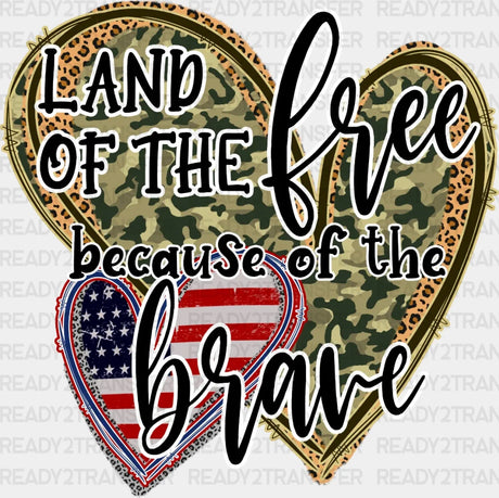 Land Of The Free Because Brave 4Th Of July Dtf Heat Transfer Independence Day Design Fourth