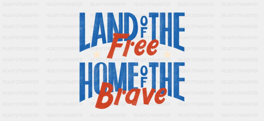 Land Of The Free Home Of The Brave - 4th Of July Cup Wrap UV Sticker Permanent UV DTF Decal