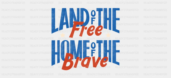 Land Of The Free Home Of The Brave - 4th Of July Cup Wrap UV Sticker Permanent UV DTF Decal