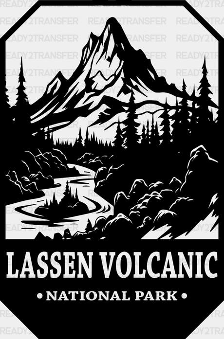 Lassen Volcanic National Park Design - Parks Dtf Transfers Adult Unisex S & M (10’) / Black