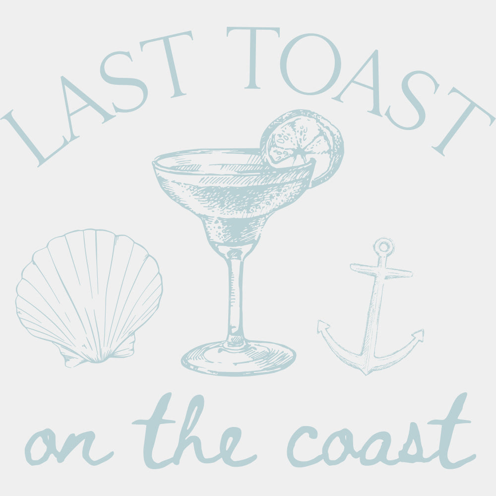 Last Toast On The Coast - Bachelor DTF Transfer ready2transfer Light Color Design (See Imaging)