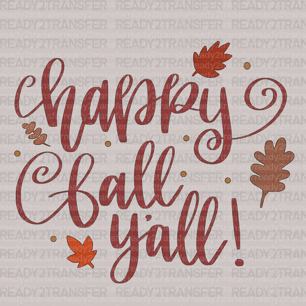 Leaf Happy Fall Y'all DTF Transfer