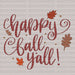Leaf Happy Fall Y'all DTF Transfer ready2transfer Pink
