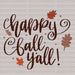 Leaf Happy Fall Y'all DTF Transfer ready2transfer Red