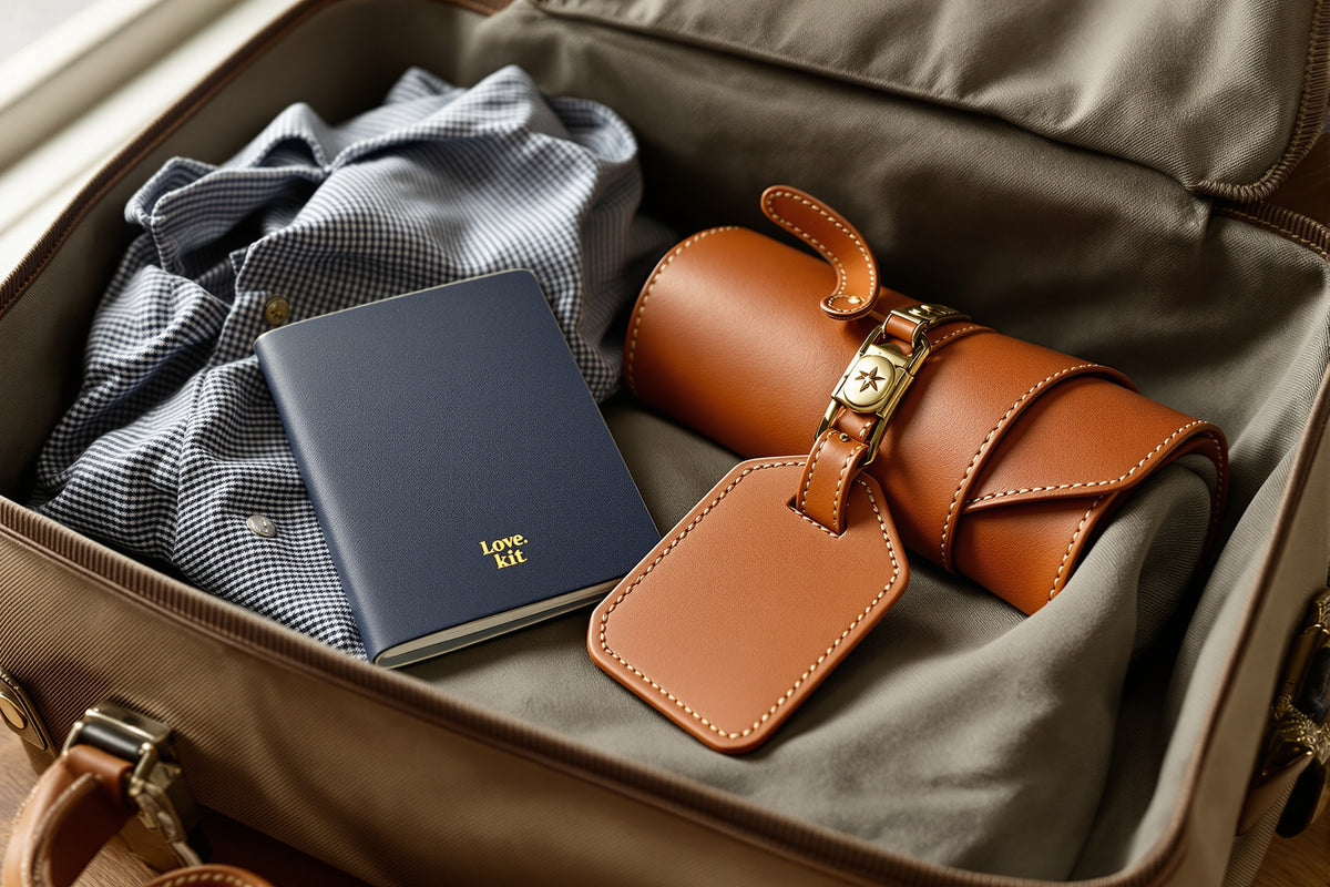 Leather Travel Essentials: Passport Holders, Luggage Tags and Dopp Kits