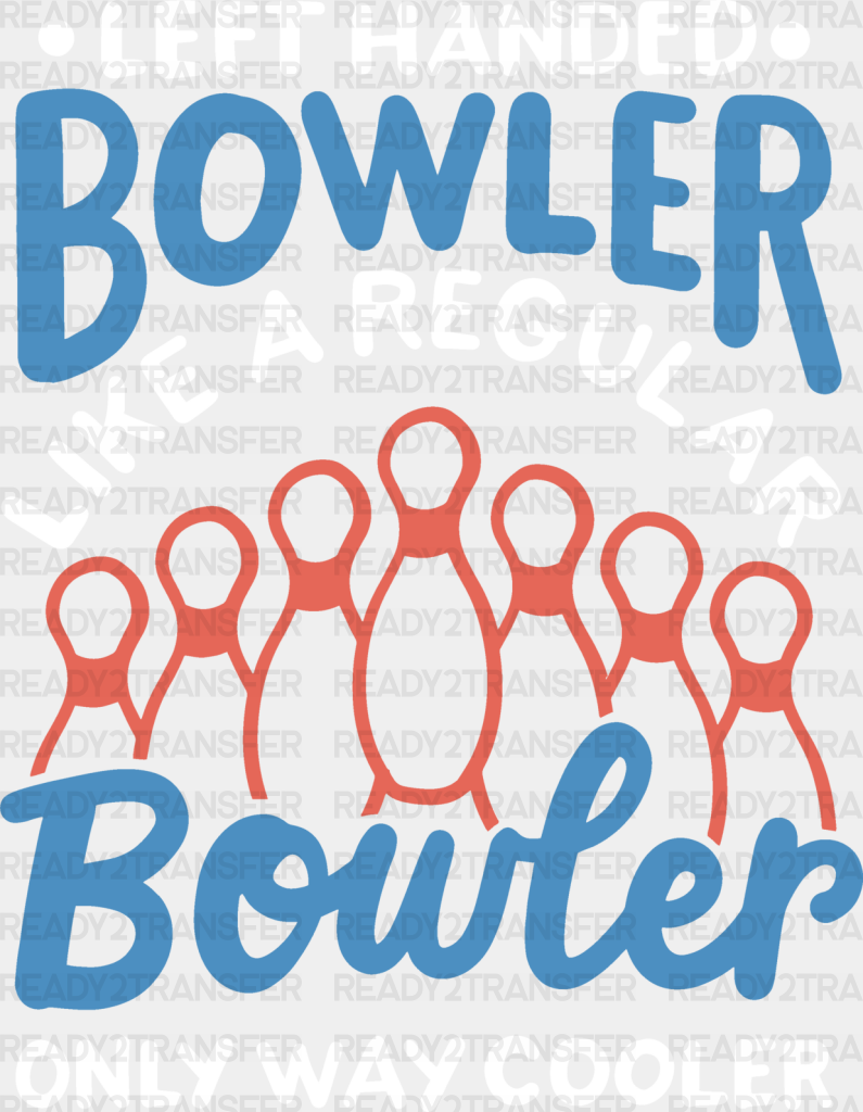 Left Handed Bowler - Bowling Dtf Heat Transfer