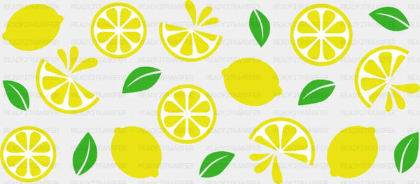 Lemon Wedges & Slices - General Cup Wrap UV Sticker Permanent UV DTF Decal