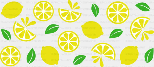 Lemon Wedges & Slices - General Cup Wrap UV Sticker Permanent UV DTF Decal