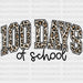 LEO DESIGN 100 DAYS OF SCHOOL SOLO DTF Transfer ready2transfer Black