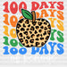 Leo Design Apple 100 Days Of School DTF Transfer ready2transfer White