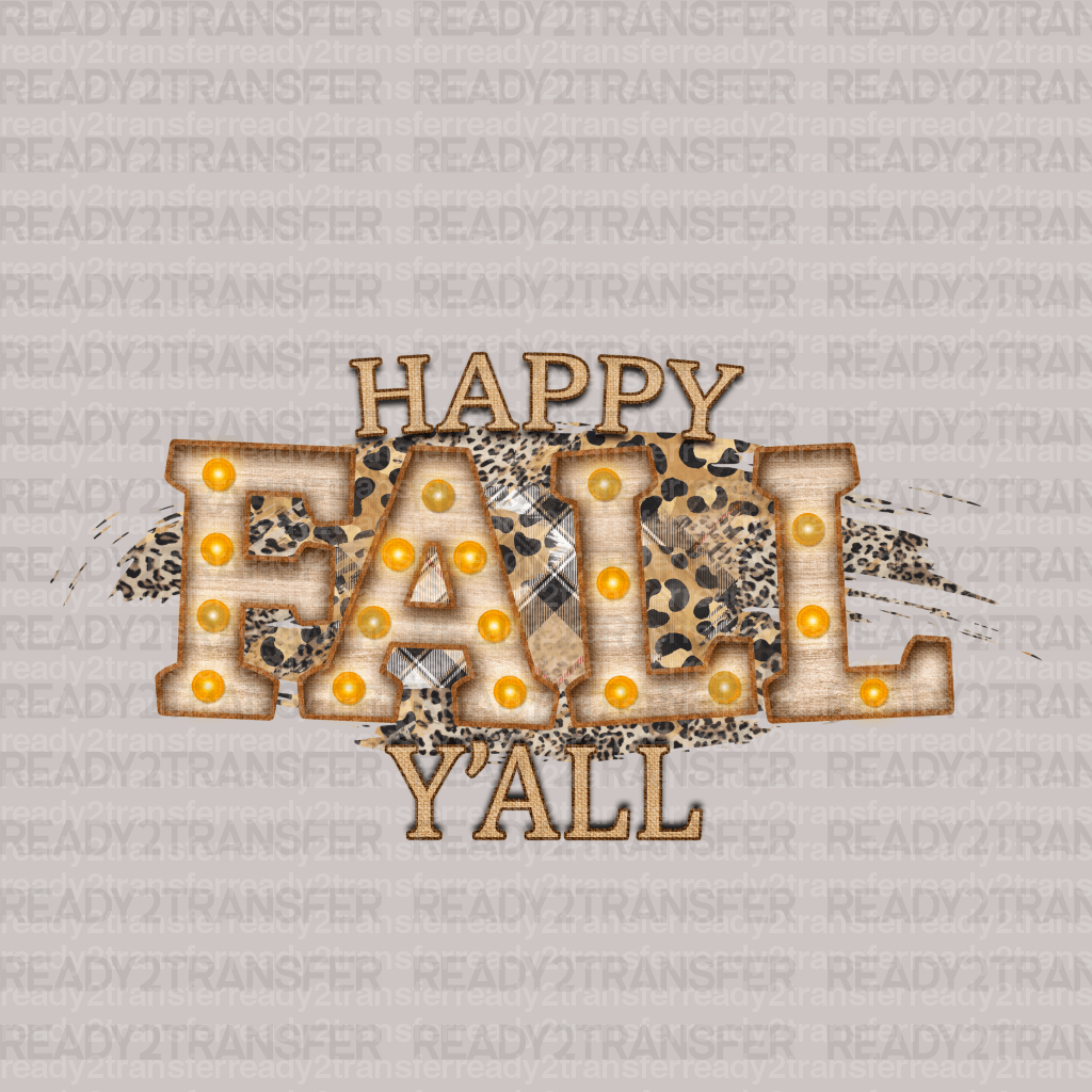 Leo Happy FALL Y'ALL DTF Transfer - ready2transfer