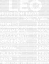 Leo Nutrition Facts - Zodiacs & Horoscopes Dtf Heat Transfer Adult Unisex S M (10’’) / Light