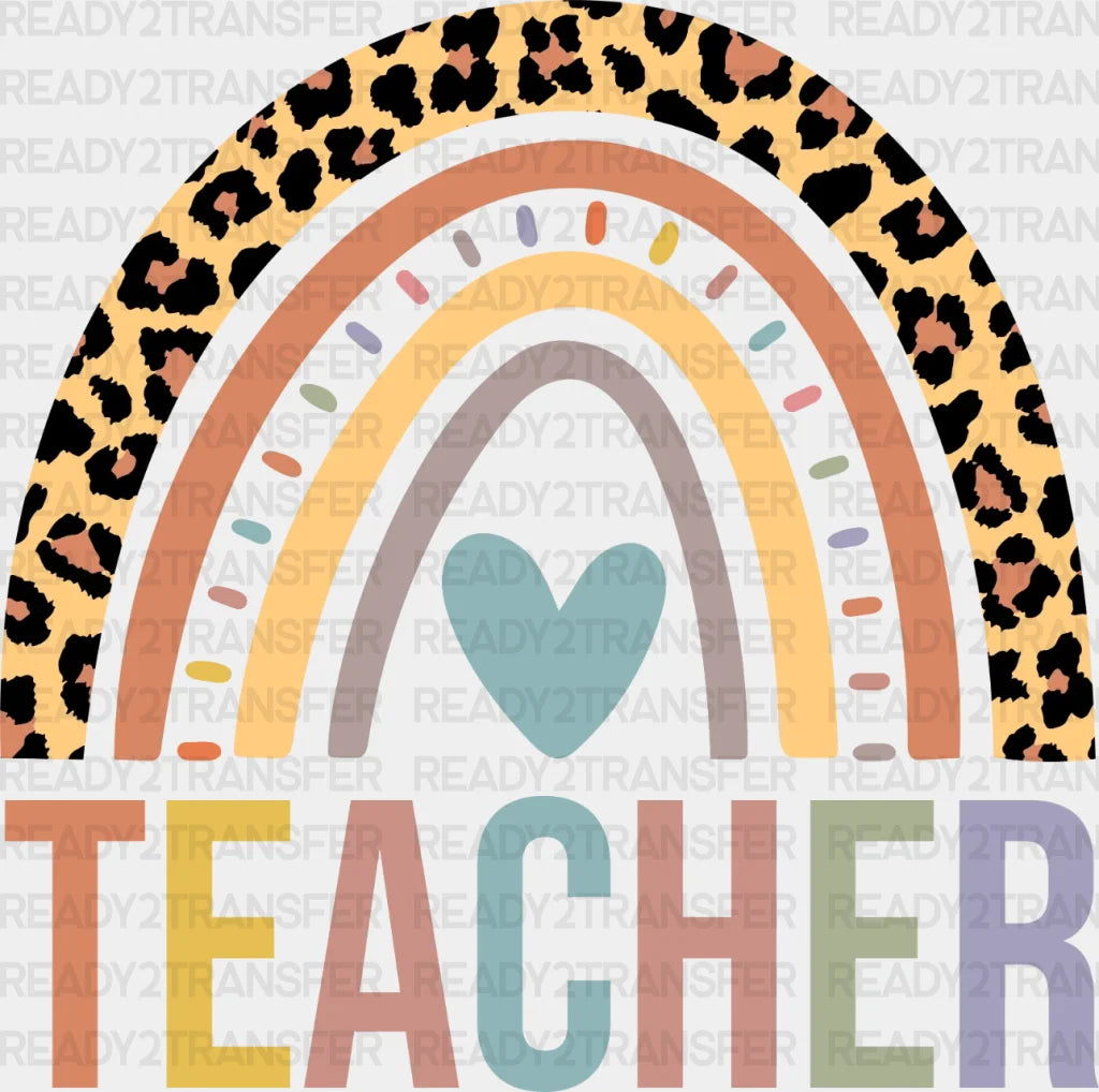 Leo Rainbow Teacher Dtf Transfer