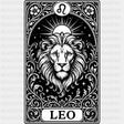 Leo Tarot Card - Zodiacs & Horoscopes DTF Transfers - Adult Unisex - S & M (10’’) / Dark Color Design (See Imaging)