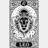 Leo Tarot Card - Zodiacs & Horoscopes DTF Transfers - Adult Unisex - S & M (10’’) / Light Color Design (See Imaging)