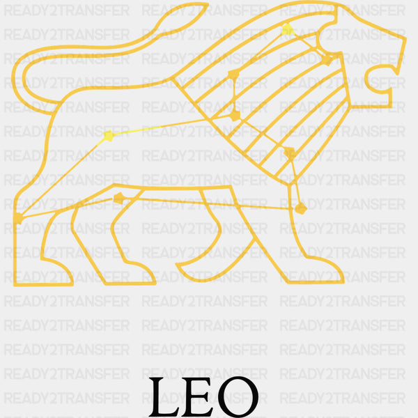 Leo Yellow Constellation - Zodiacs & Horoscopes DTF Transfers