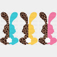 Leopard Colorful Bunnies Easter Dtf Heat Transfer Design