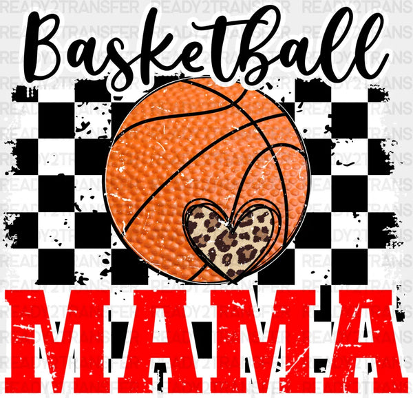 Leopard Heart Basketball Mama Design - Basketball DTF Heat Transfer