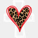 Leopard Heart Cross Easter DTF Heat Transfer, Easter Design ready2transfer White