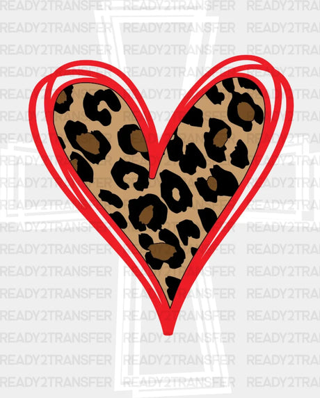 Leopard Heart Cross Easter Dtf Heat Transfer Design