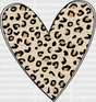 Leopard Heart Design Dtf Transfer